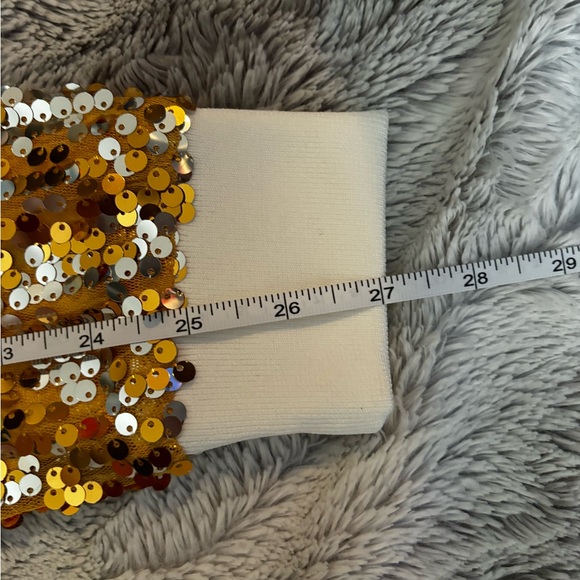 Womens Long Sleeve Sequin Zipper Jacket with Ribbed Cuffs - Picture 12 of 13